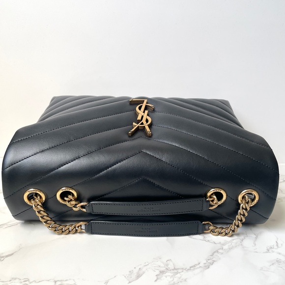 ❌SOLD❌ New Saint Laurent YSL Loulou Medium Leather Handbag Black Gold Hardware - Picture 8 of 16